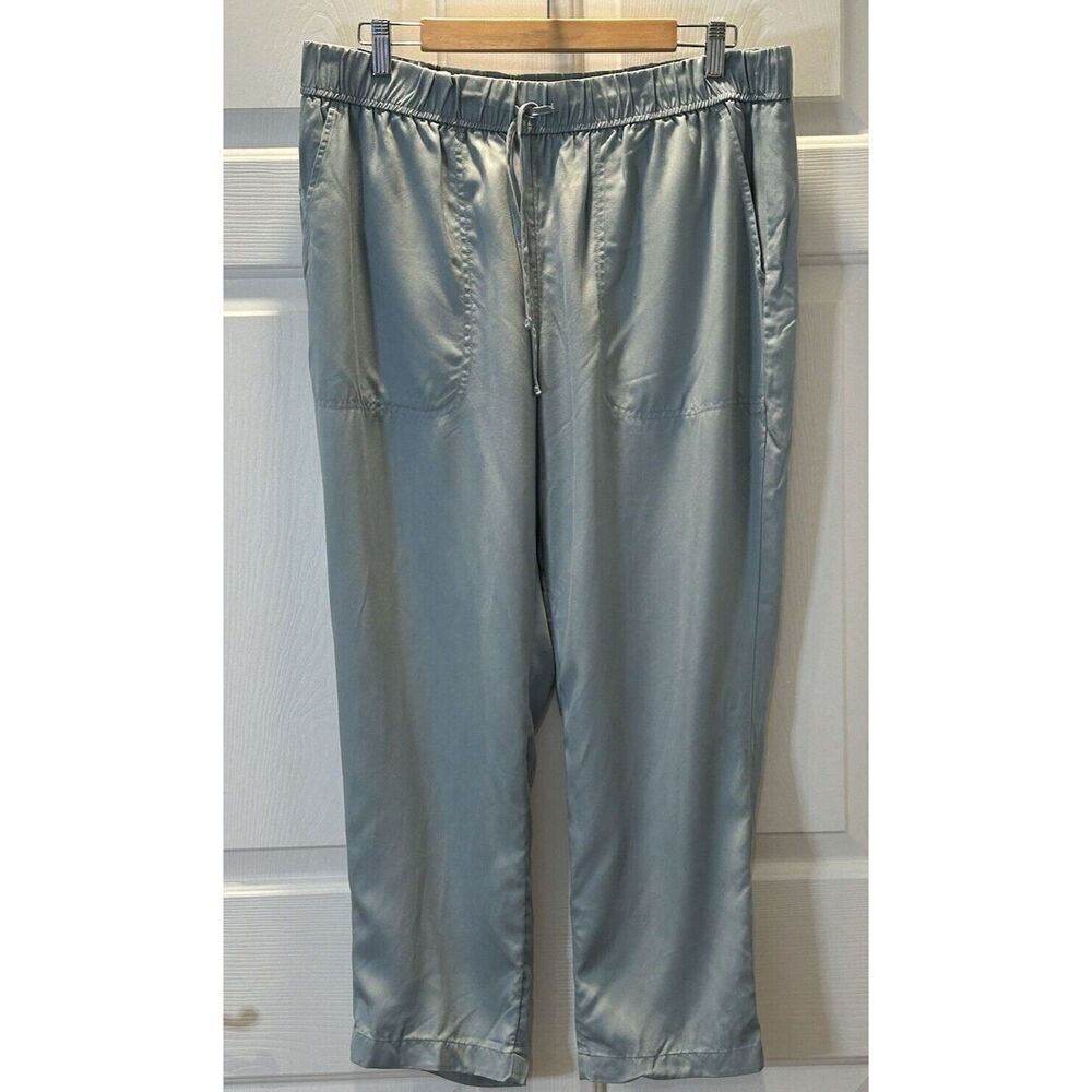 Croft & Barrow Women's Blue Pull On Relaxed Fit Pants L
